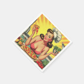  Pizza Meisje Servet (Hoek)