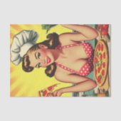  Pizza Meisje Tissuepapier (Voorkant)