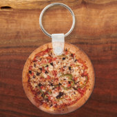 Pizza met de Werken Sleutelhanger (Voorkant)