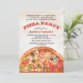 Pizza met mazen kaart (Staand voorkant)