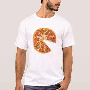 Pizza met ontbrekende punt bijpassend babyhemdje t-shirt