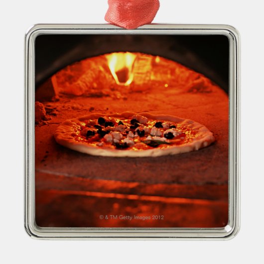 Pizza Metalen Ornament (Voorkant)