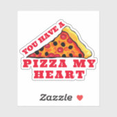 Pizza mijn hart sticker (Vel)