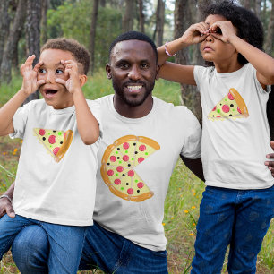 Pizza Min Twee Plakken Vaderdag Heren Wit T-shirt