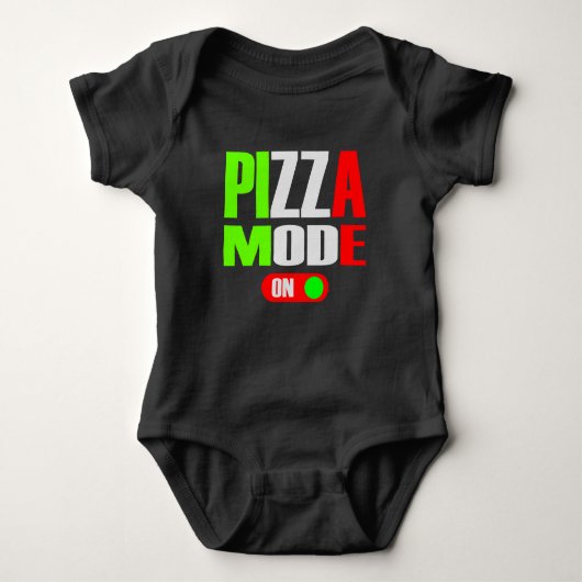 Pizza mode On Funny Apparel Eat Gift Idea Romper (Voorkant)