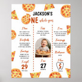Pizza moderne Anniversaire Photo Poster de la Fête (Devant)