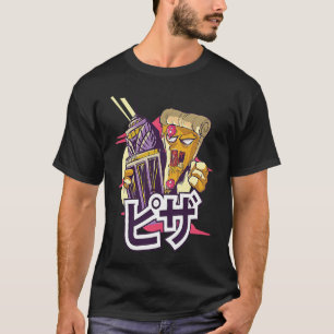 Pizza Monster Japans Kaiju schattig Bizarre T-shirt