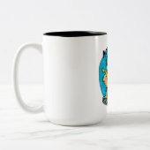 Pizza montage tweekleurige koffiemok (Links)