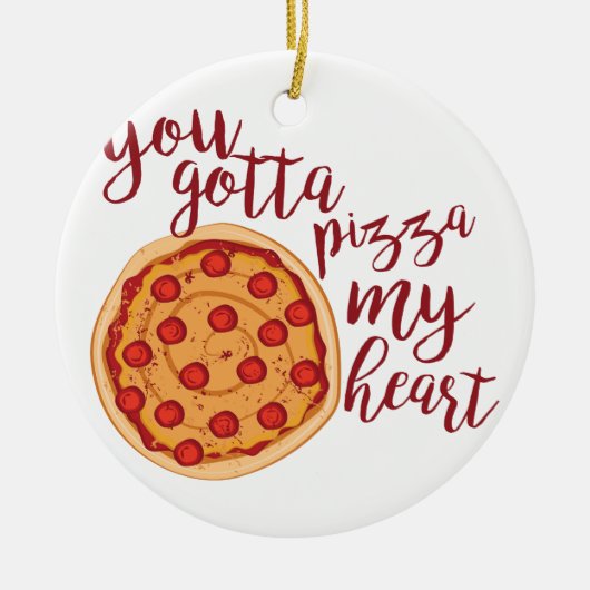 Pizza My Heart Keramisch Ornament (Voorkant)