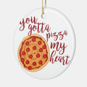 Pizza My Heart Keramisch Ornament (Links)