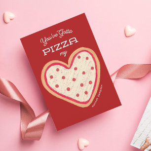 Pizza My Heart Pizza Klaslokaal Valentijn Mini Kaa Kaart