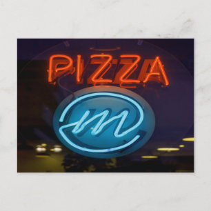 Pizza Neon Sign Briefkaart