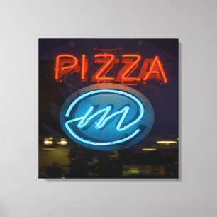 Pizza Neon Sign Canvas Afdruk