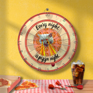 Pizza Night Cat Dart Board Dartbord
