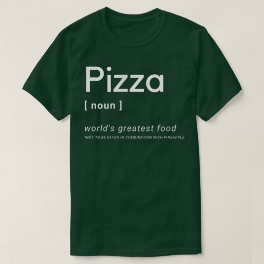 Pizza Noun T-shirt (Design voorkant)