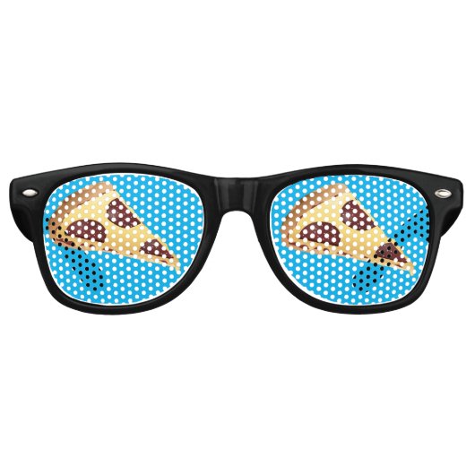 PIZZA NOVELTY FUNNY SUNGLASSES SHADES RETRO ZONNEBRIL (Voorkant)