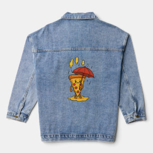 Pizza onder de kaasregen denim jacket