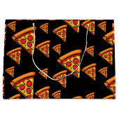 Pizza-ontwerp op vrijdag - Gift Bag - Groot Cadeauzakje (Voorkant)