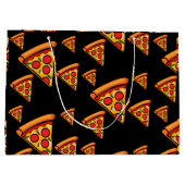 Pizza-ontwerp op vrijdag - Gift Bag - Groot Cadeauzakje (Achterkant)