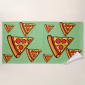 Pizza-ontwerp op vrijdag - Handdoek (Voorkant)