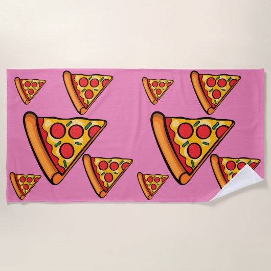 Pizza-ontwerp op vrijdag - Handdoek (Voorkant)
