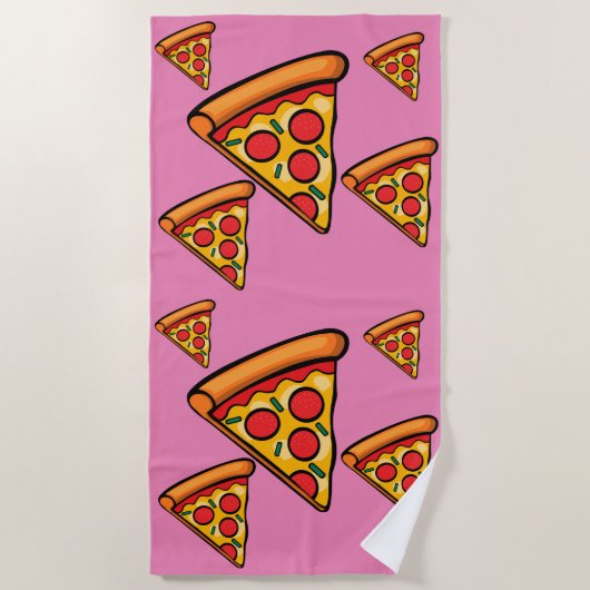 Pizza-ontwerp op vrijdag - Handdoek (Voorkant)