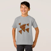 Pizza-ontwerp op vrijdag - Kinderen Basic T-Shirt (Voorkant volledig)
