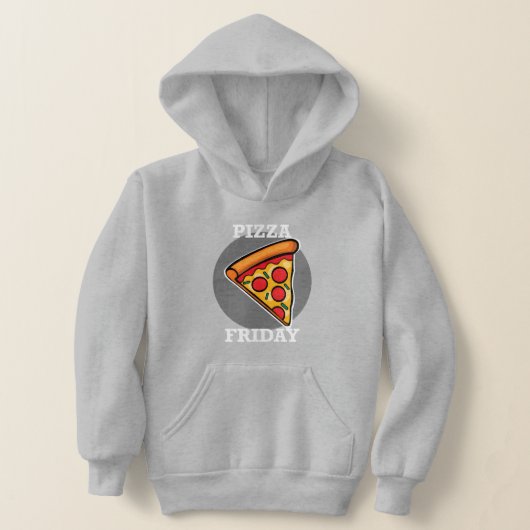 Pizza-ontwerp op vrijdag — Kinderen Pullover-hoede (Laagn)