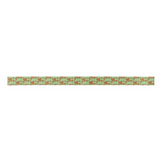 Pizza-ontwerp op vrijdag - Satin Ribbon Lint (Voorkant)