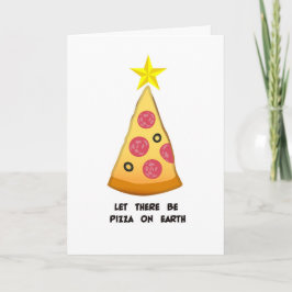 Pizza op aarde feestdagen kaart