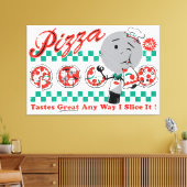 Pizza op elke manier waarop ik het Retro Canvas sc (Insitu (Woonkamer))