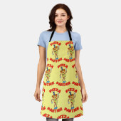 Pizza Partier Funny Cartoon Slice Fun Art Schort (Gedragen)