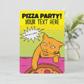 PIZZA-PARTIJ CAT KINDER DOUANEVERZOEKEN KAART (Staand voorkant)