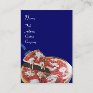 PIZZA PARTIJ ITALIAANSE KITCHEN, RESTAURANT, blauw Visitekaartje