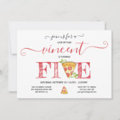 Pizza Party 5E anniversaire Invitation moderne (Devant)