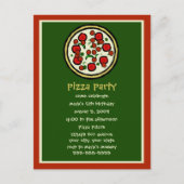 Pizza Party Anniversaire Invitation (Devant)