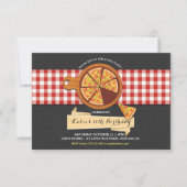 Pizza Party Anniversaire Invitation (Devant)