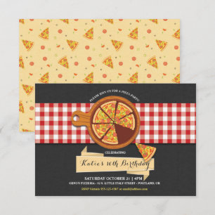 Pizza Party Anniversaire Invitation