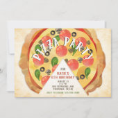 Pizza Party Anniversaire Invitation (Devant)