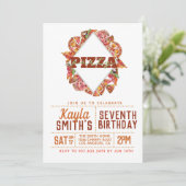 Pizza Party Anniversaire Invitation (Debout devant)