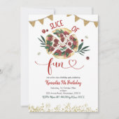 Pizza Party Anniversaire Invitation (Devant)
