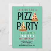Pizza Party Anniversaire Invitation (Devant)