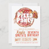 Pizza Party Anniversaire Invitation (Devant)