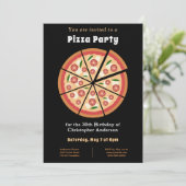 Pizza Party Anniversaire Invitation (Debout devant)