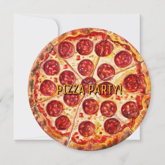 🍕 Pizza Party Anniversaire Invitation (Devant)