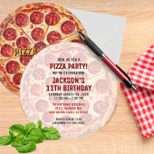 🍕 Pizza Party Anniversaire Invitation