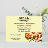 Pizza Party Anniversaire Invitation (Debout devant)
