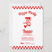 Pizza Party Anniversaire Invitation (Devant)