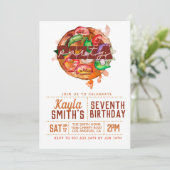 Pizza Party Anniversaire Invitation (Debout devant)
