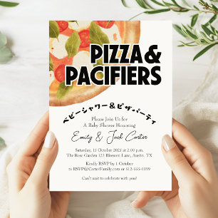 Pizza Party Baby shower Margherita Italiaans Rusti Kaart